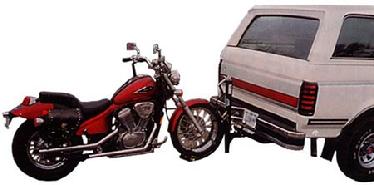 TOW YOU MOTORCYCLE FROM YOUR HITCH WITH OUR MOTORCYCLE CADDY
